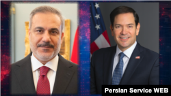 مارکو روبیو و هاکان فیدان، وزیران امور خارجه آمریکا و ترکیه 