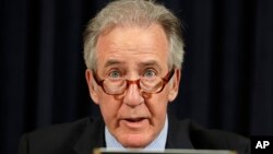 FILE - Rep. Richard Neal, D-Mass., ranking member of the House Ways and Means Committee, speaks on Capitol Hill in Washington, May 24, 2017.