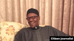 Le président Muhammadu Buhari en son séjour médical à Londres, 15 février 2017.