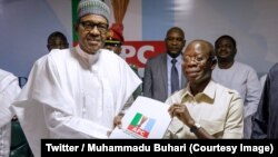 Le président nigérian Muhammadu Buhari a officiellement déposé sa candidature à la primaire de son parti, Abuja, Nigeria, 12 septembre 2018. (Twitter/Muhammadu Buhari)