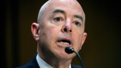 FILE - Homeland Security Secretary Alejandro Mayorkas testifies on May 12, 2021 on Capitol Hill.
