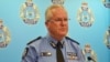 Komisioner Polisi Chris Dawson menjawab pertanyaan dari media di Perth, Australia, 11 Mei 2018. (AAP/Rebecca Le May/via) 