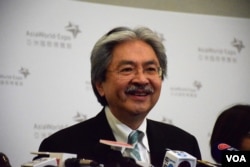 香港特优候选人曾俊华（VOA汤惠芸摄）