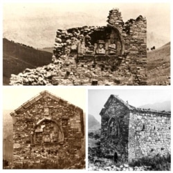 თხაბა ერდი - 1968 წელს რეკონსტუქციამდე, 1971 წელს - ქართველების მიერ აღდგენილი, 1986 წელს - ისევ დაზიანებული, სახურავის გარეშე