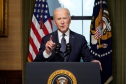 FILE - President Joe Biden speaks from the Treaty Room in the White House, April 14, 2021, about the withdrawal of the remainder of U.S. troops from Afghanistan.