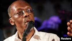 Jean-Bertrand Aristide donne un discours lors d'une campagne à Haïti, le 16 septembre 2016.