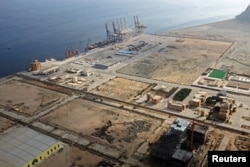 FILE - A general view of Gwadar port in Gwadar, Pakistan, Oct. 4, 2017.