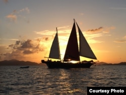 Sailboat Goddess Athena in the Virgin Islands National Park