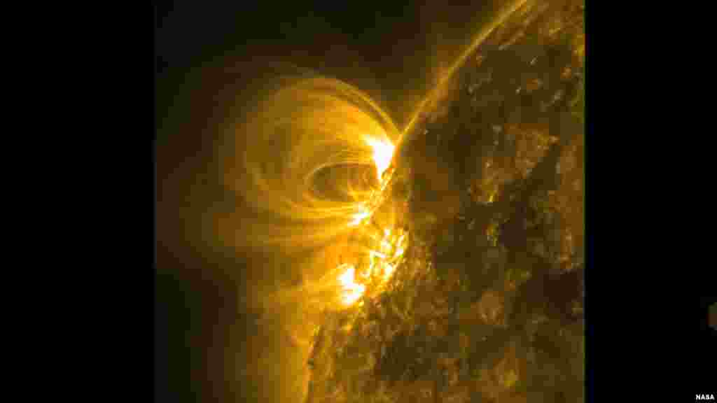 Loops, flares and eruptions on particularly active day on the sun. (Credit: NASA/Solar Dynamics Observatory)