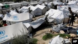 Kamp pengungsi Moria di Pulau Lesbos, Yunani (foto: ilustrasi). 