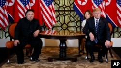 President Donald Trump meets North Korean leader Kim Jong Un, Feb. 28, 2019, in Hanoi.