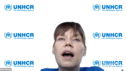 Perwakilan UNHCR di Indonesia, Ann Maymann. (Sumber: Tangkapan layar konferensi pers)
