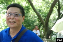 占中发起人陈健民表示，到了真的要占中，已经没有真普选的希望，那时的行动是一种尊严的表达(美国之音汤惠芸拍摄)