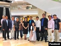 Hun Sen, Cambodia's prime minister, is pictured with his family at a shopping mall.