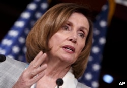 FILE - House Minority Leader Nancy Pelosi, D-Calif., speaks during a news conference on Capitol Hill in Washington, May 25, 2016.