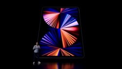 Apple's Raja Bose introduces the new iPad Pro, in this still image from the keynote video of a special event at Apple Park in Cupertino, California, U.S. released April 20, 2021. Apple Inc./Handout via REUTERS.