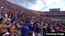 The University of Florida's football stadium holds nearly 90,000 people.
