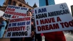 Supporters attend the "Rally for the American Dream - Equal Education Rights for All," ahead of the start of the trial in a lawsuit accusing Harvard University of discriminating against Asian-American applicants, in Boston, Massachusetts, U.S., October 14