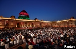 A general view of swearing-in ceremony of India's Prime Minister Narendra Modi at the presidential palace in New Delhi, India, May 30, 2019.