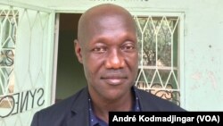 Guirayo Jérémie, président du Synecs N'Djamena, le 12 octobre 2017. (VOA/André Kodmadjingar)