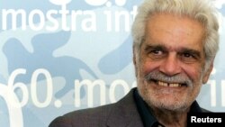 Omar Sharif saat menghadiri Festival Film Venezia di Italia tahun 2003.