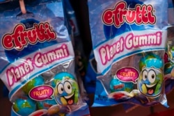 Candy featured in TikTok videos is seen at It'Sugar candy store, Wednesday, Oct. 6, 2021, in New York City. (AP Photo/Mary Altaffer)
