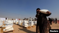 موصل کے قریب قائم ایک پناہ گزین کیمپ