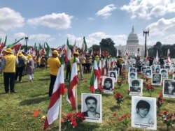 تجمع اعتراضی گروهی از ایرانیان مقابل کنگره