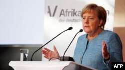L'ex-chancelière allemande Angela Merkel.