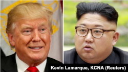 Lideri SAD i Severne Koreje, Donald Tramp i Kim Džong Un