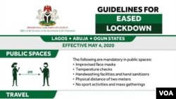 Hoton sanarwar sharuddan da aka gindaya wa mutane a Najeriyar 