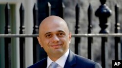Menteri Dalam Negeri Inggris, Sajid Javid (Foto: dok).