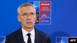 ნატოს გენერალური მდივანი იენს სტოლტენბერგი. პრაღა, ჩეხეთი. 31 მაისი, 2024 წ.