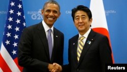 Presiden AS Barack Obama hari Kamis (5/9) bertemu dengan PM Jepang Shinzo Abe di sela-sela KTT G20 di St. Petersburg, Rusia.