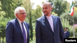 حسین امیرعبداللهیان، وزیر خارجه ایران و جوسیپ بوریل، رییس سیاست خارجی اتحادیه اروپا