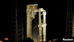 A United Launch Alliance Atlas V rocket carrying two astronauts aboard Boeing's Starliner-1 Crew Flight Test, is shown after the launch was delayed for technical issues prior to a mission to the International Space Station, in Cape Canaveral, Florida, May 6, 2024. 