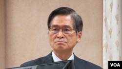 台湾国防部长严德发(资料照片) (美国之音张永泰拍摄)