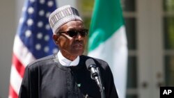 Le président Muhammadu Buhari à Washington, 30 avril 2018.