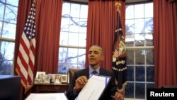 លោក​ប្រធានាធិបតី​បារ៉ាក់​ អូបាម៉ា​ (ខាងលើ) បាន​រៀបចំ​ផែនការ​ការងារ​របស់​លោក​សម្រាប់​ឆ្នាំ​ចុង​ក្រោយ​នៃ​អាណត្តិ​របស់​លោក​ជា​ប្រធានាធិបតី។