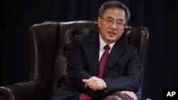 中共广东省委书记胡春华在澳大利亚的悉尼准备参加澳中（广东）经济贸易合作会议（2015年5月25日）