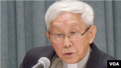 前香港枢机主教陈日君在洛杉矶。(美国之音国符拍摄)