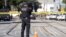 USA, California, Police secure the scene of a mass shooting at a rail yard run by the Santa Clara Valley Transportation Authority