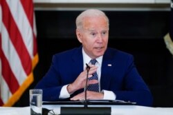 President Joe Biden speaks during a meeting in the White House on Aug. 5, 2021.