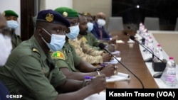 Les militaires maliens en réunion à Bamako, le 31 août 2020.