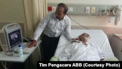 Abu Bakar Baasyir menjalani pemeriksaan di RSCM Jakarta, Selasa pagi, 29 Januari 2019. (Foto: Tim Kuasa Hukum Abu Bakar Ba'asyir)