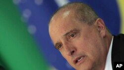 Kepala Staf Presiden Jair Bolsonaro, Onyx Lorenzoni di Istana Kepresidenan, Planalto, Brasil, 16 April 2019. (Foto: dok).