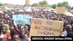 Une manifesttion de l'opposition à Niamey, au Niger, le 1er novembre 2015.