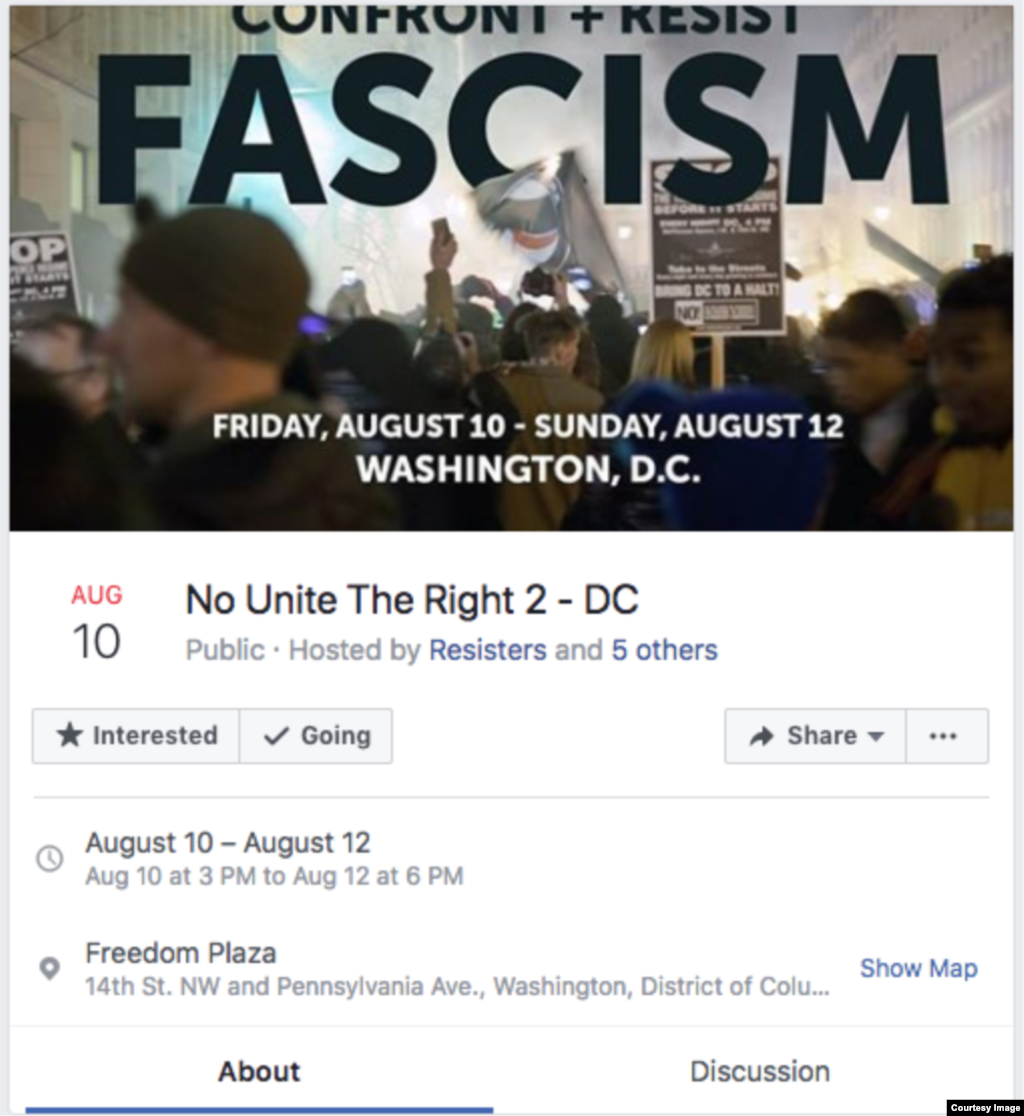 Example of posts removed by Facebook. Facebook says the company has removed 32 pages and accounts from its social media sites ahead of midterm elections in the United States. (Facebook)