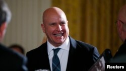 National Security Adviser H.R. McMaster attends a ceremony in the East Room of the White House in Washington, Oct. 23, 2017.