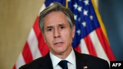 Arhiva - Državni sekretar SAD Entoni Blinken obraća se medijima u Enkorejdžu, Aljaska, 19. marta 2021.